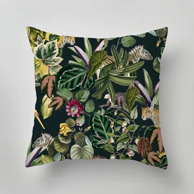 Round Pillows for Boho-Style InteriorsSquare Pillows for Modern Home DecorOutdoor Pillow - BOLD BOTANICS - dark Round Pillows for Boho-Style InteriorsSquare Pillows for Modern Home DecorOutdoor Pillow - BOLD BOTANICS - dark