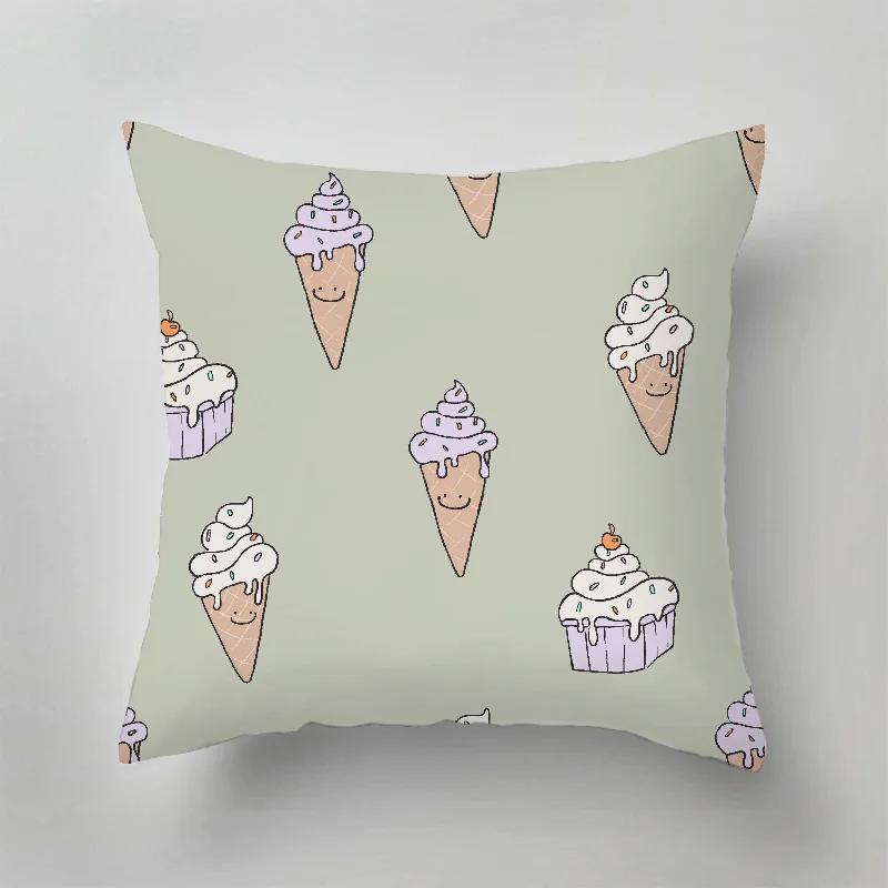 Feather Pillows for a Luxurious SleepLumbar Support Pillows for Car SeatsIndoor Pillow - Ice Cream Green