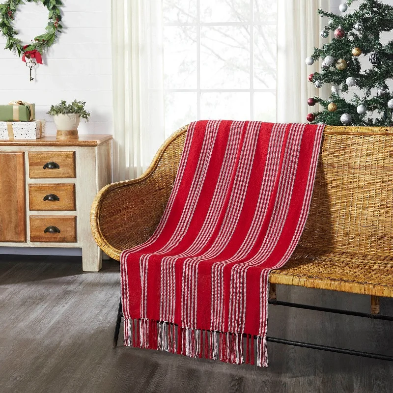 King - size blankets to cover large beds comfortablyArendal Red Stripe Woven Throw 50x60 King - size blankets to cover large beds comfortablyArendal Red Stripe Woven Throw 50x60