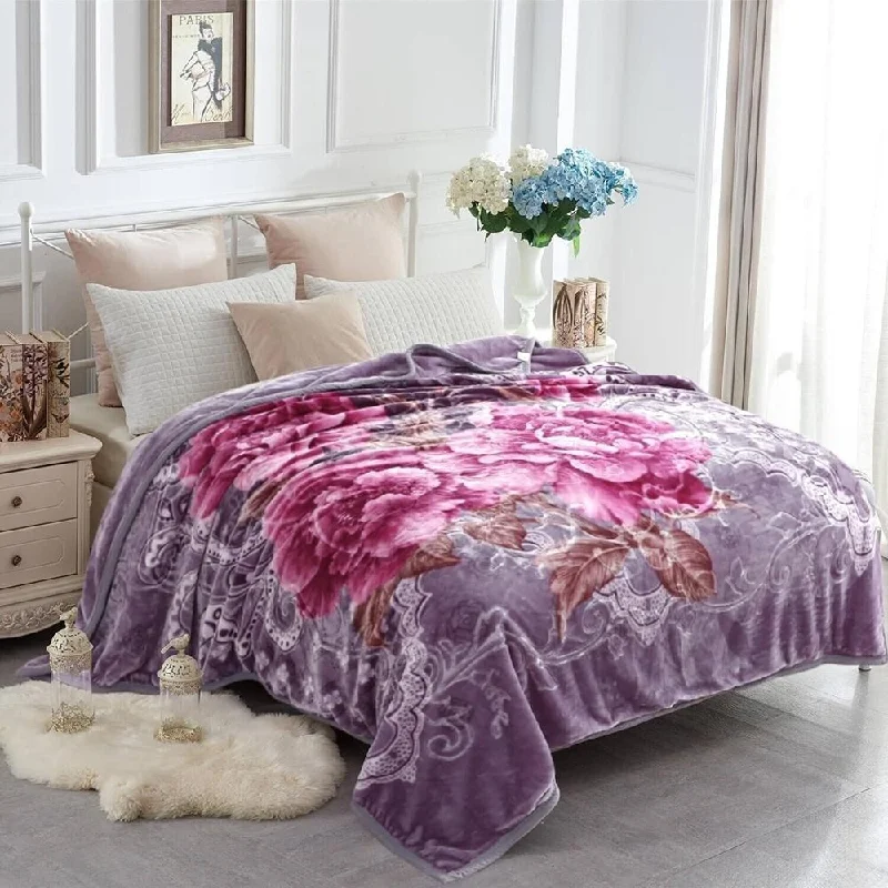 Fleece blankets for a cozy and plush textureQueen Soft Blanket Heavy Korean Mink Blanket Fleece Purple Fleece blankets for a cozy and plush textureQueen Soft Blanket Heavy Korean Mink Blanket Fleece Purple
