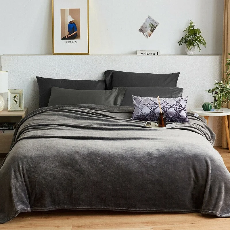 Bamboo fiber blankets with natural antibacterial propertiesFlannel Fleece Super Soft Lightweight Bed Sofa Twin Gray Bamboo fiber blankets with natural antibacterial propertiesFlannel Fleece Super Soft Lightweight Bed Sofa Twin Gray