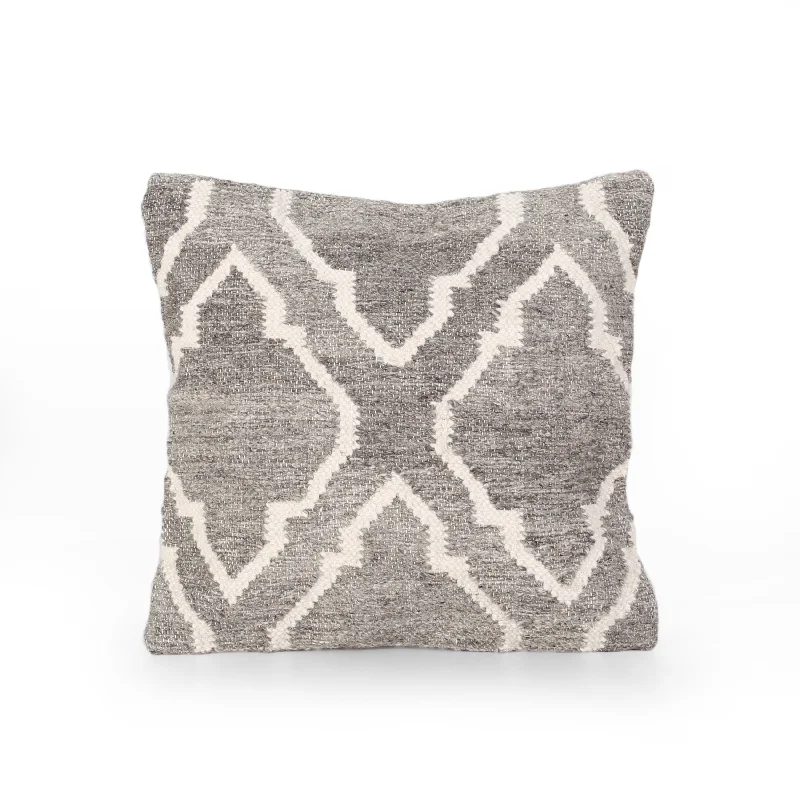 Round Pillows for Boho-Style InteriorsPlush Pillows for a Cozy BedGillian Boho Wool Pillow Cover, Natural Brown and White Round Pillows for Boho-Style InteriorsPlush Pillows for a Cozy BedGillian Boho Wool Pillow Cover, Natural Brown and White