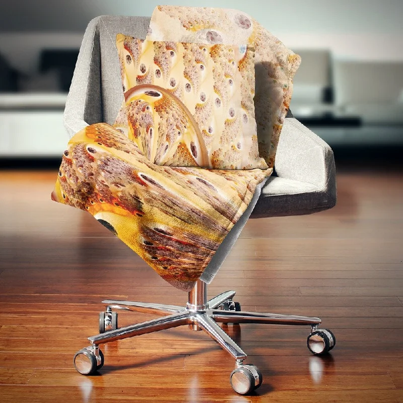 Queen - size blankets for standard - sized bedsDesignart 'Light Brown Fractal Flower Design' Abstract Throw Blanket Queen - size blankets for standard - sized bedsDesignart 'Light Brown Fractal Flower Design' Abstract Throw Blanket