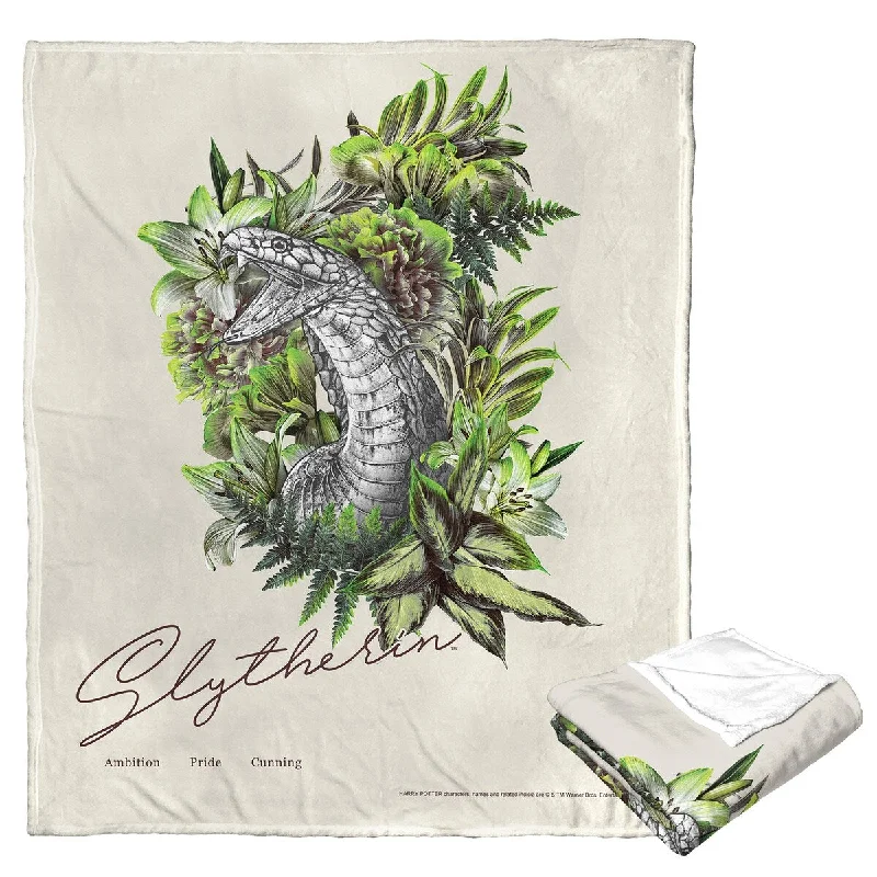 Queen - size blankets for standard - sized bedsWarner Brothers Harry Potter Slytherin Silk Touch Throw Blanket Queen - size blankets for standard - sized bedsWarner Brothers Harry Potter Slytherin Silk Touch Throw Blanket
