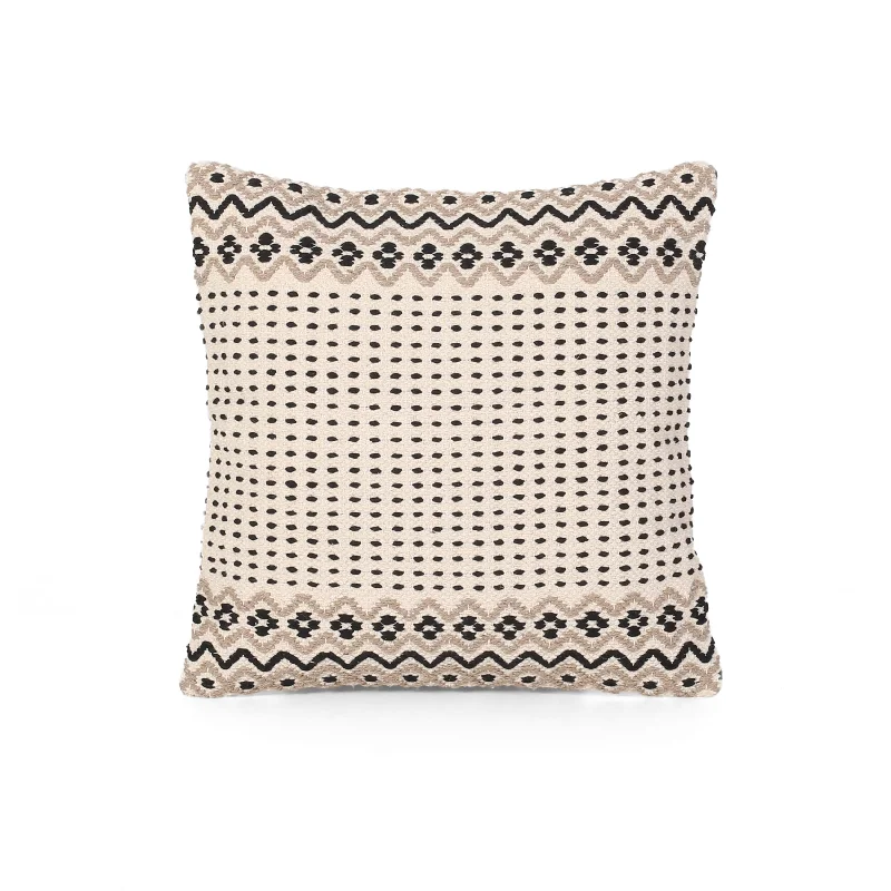 Travel Pillows for Long JourneysOrthopedic Pillows for Back Pain ReliefDolores Boho Cotton Pillow Cover, Taupe and White Travel Pillows for Long JourneysOrthopedic Pillows for Back Pain ReliefDolores Boho Cotton Pillow Cover, Taupe and White
