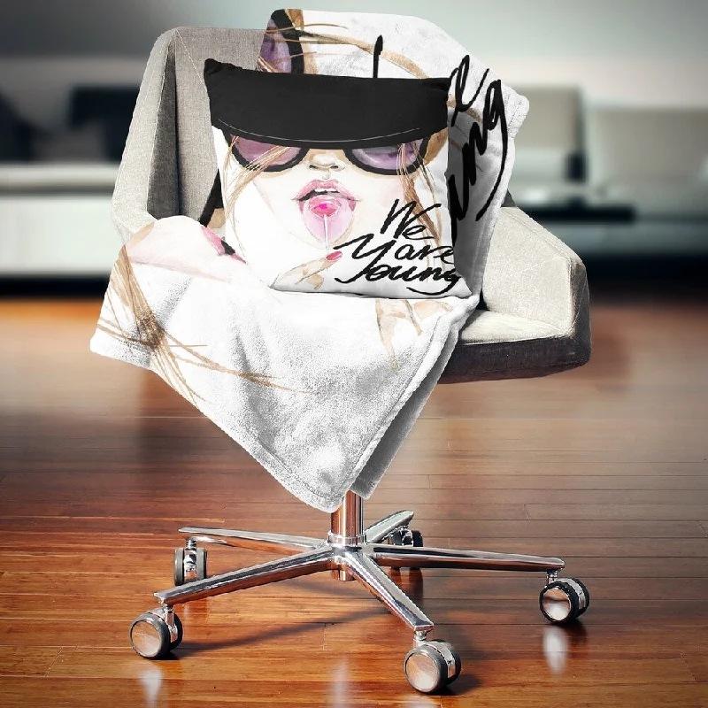 Acrylic blankets for a soft and affordable alternativeDesignart 'Sexy Young Girl with Lollipop' Modern Portrait Throw Blanket Acrylic blankets for a soft and affordable alternativeDesignart 'Sexy Young Girl with Lollipop' Modern Portrait Throw Blanket