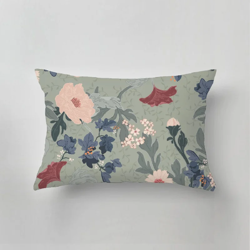 Square Pillows for Modern Home DecorAdjustable Pillows for Customized ComfortOutdoor Pillow - Feline Forest Flower green Square Pillows for Modern Home DecorAdjustable Pillows for Customized ComfortOutdoor Pillow - Feline Forest Flower green