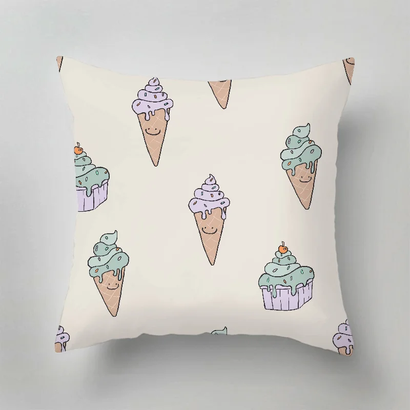Lumbar Support Pillows for Car SeatsPlush Pillows for a Cozy BedOutdoor Pillow - Ice Cream Off White