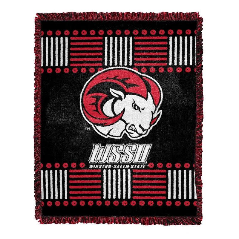 Bamboo fiber blankets with natural antibacterial propertiesCOL 019 Winston-Salem State Homage Jacquard Throw,46"x60" Bamboo fiber blankets with natural antibacterial propertiesCOL 019 Winston-Salem State Homage Jacquard Throw,46"x60"