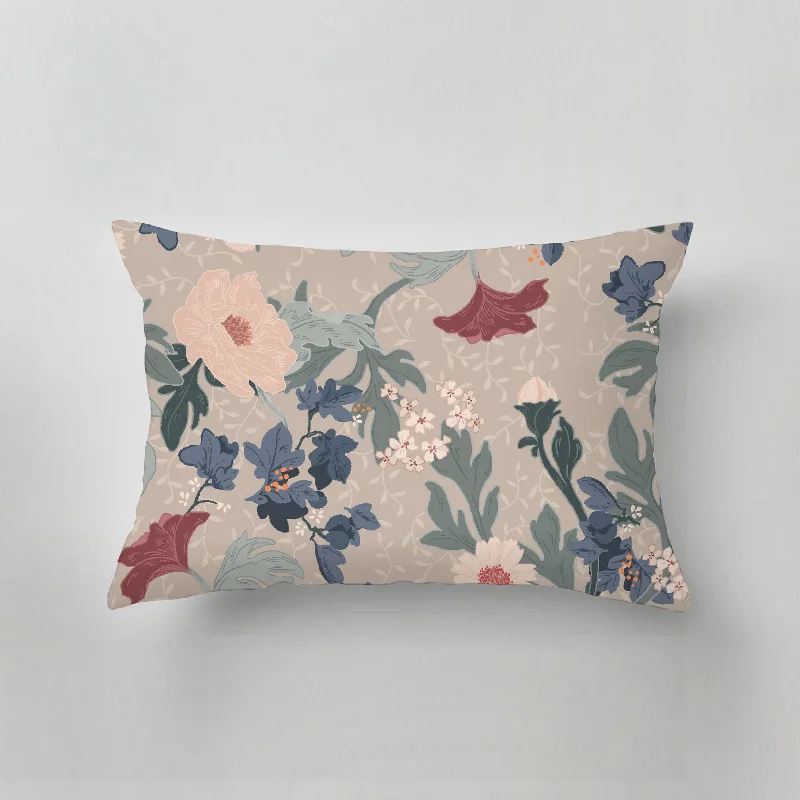Cotton Pillows for Natural ComfortRound Pillows for Boho-Style InteriorsOutdoor Pillow - Feline Forest Flower beige Cotton Pillows for Natural ComfortRound Pillows for Boho-Style InteriorsOutdoor Pillow - Feline Forest Flower beige