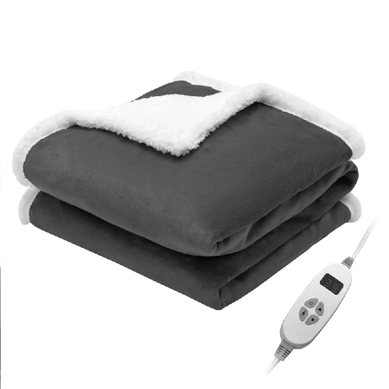 Alpaca wool blankets for a hypoallergenic and warm option60" x 50" Electric Heated Blanket Throw Reversible Blanket Grey Alpaca wool blankets for a hypoallergenic and warm option60" x 50" Electric Heated Blanket Throw Reversible Blanket Grey