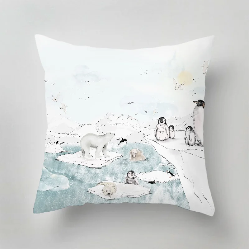 Velvet Pillows for a Touch of EleganceBolster Pillows for Sofa DecorationIndoor Pillow - Antarctica Velvet Pillows for a Touch of EleganceBolster Pillows for Sofa DecorationIndoor Pillow - Antarctica