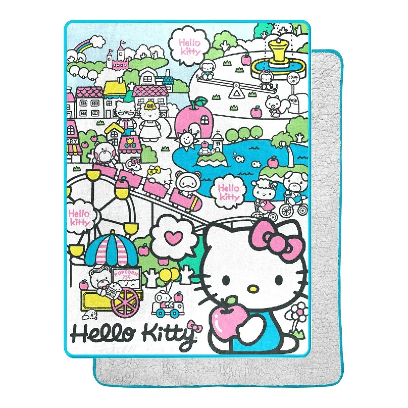 Mohair blankets with a unique sheen and softnessSanrio Hello Kitty My Cute World Silk Touch Sherpa Throw Blanket Twin Size Mohair blankets with a unique sheen and softnessSanrio Hello Kitty My Cute World Silk Touch Sherpa Throw Blanket Twin Size
