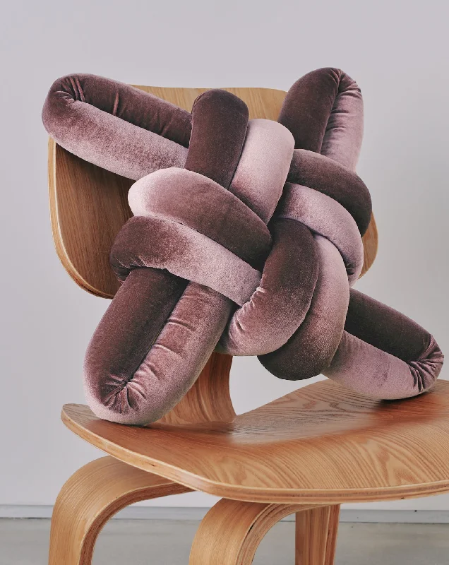 Square Pillows for Modern Home DecorOrthopedic Pillows for Back Pain ReliefPlum Velvet Knot Pillow Square Pillows for Modern Home DecorOrthopedic Pillows for Back Pain ReliefPlum Velvet Knot Pillow
