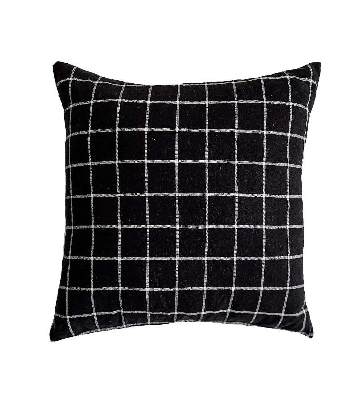 Square Pillows for Modern Home DecorVelvet Pillows for a Touch of EleganceLinen Black & White Check Pillow Cover - SAMUEL Square Pillows for Modern Home DecorVelvet Pillows for a Touch of EleganceLinen Black & White Check Pillow Cover - SAMUEL