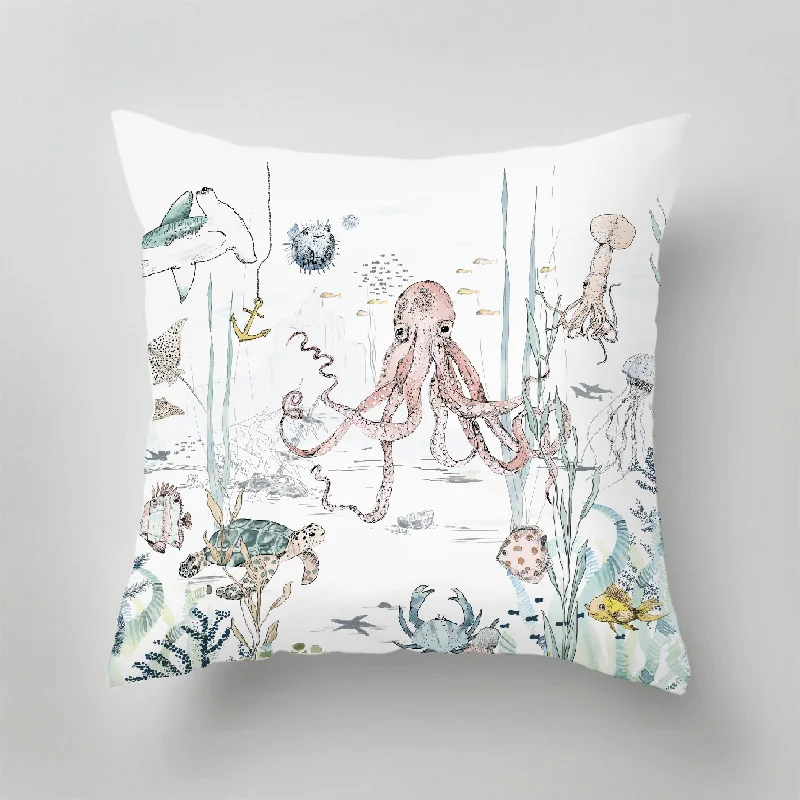 Kids Pillows with Fun DesignsSilk Pillows for Smooth Skin and HairOutdoor Pillow - UNDERWATER WONDERS Kids Pillows with Fun DesignsSilk Pillows for Smooth Skin and HairOutdoor Pillow - UNDERWATER WONDERS