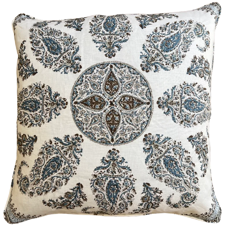 Feather Pillows for a Luxurious SleepPregnancy Pillows for Expectant MothersSamarkand Blue and Brown Pillow Cover Feather Pillows for a Luxurious SleepPregnancy Pillows for Expectant MothersSamarkand Blue and Brown Pillow Cover