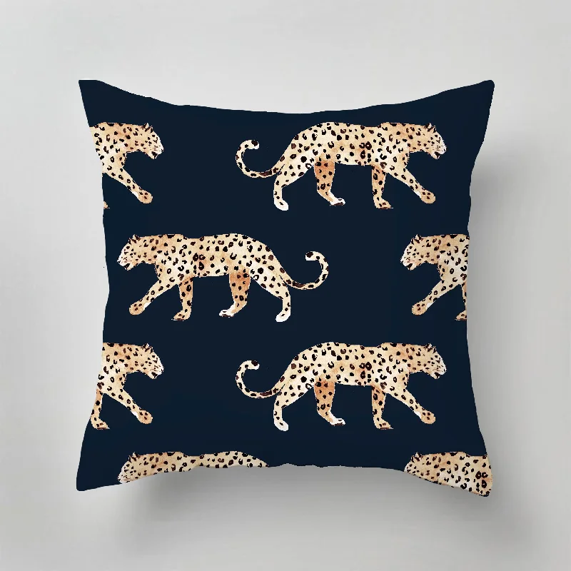 Back Support Pillows for Office ChairsTravel Pillows for Long JourneysOutdoor Pillow - LEOPARD - navy blue Back Support Pillows for Office ChairsTravel Pillows for Long JourneysOutdoor Pillow - LEOPARD - navy blue