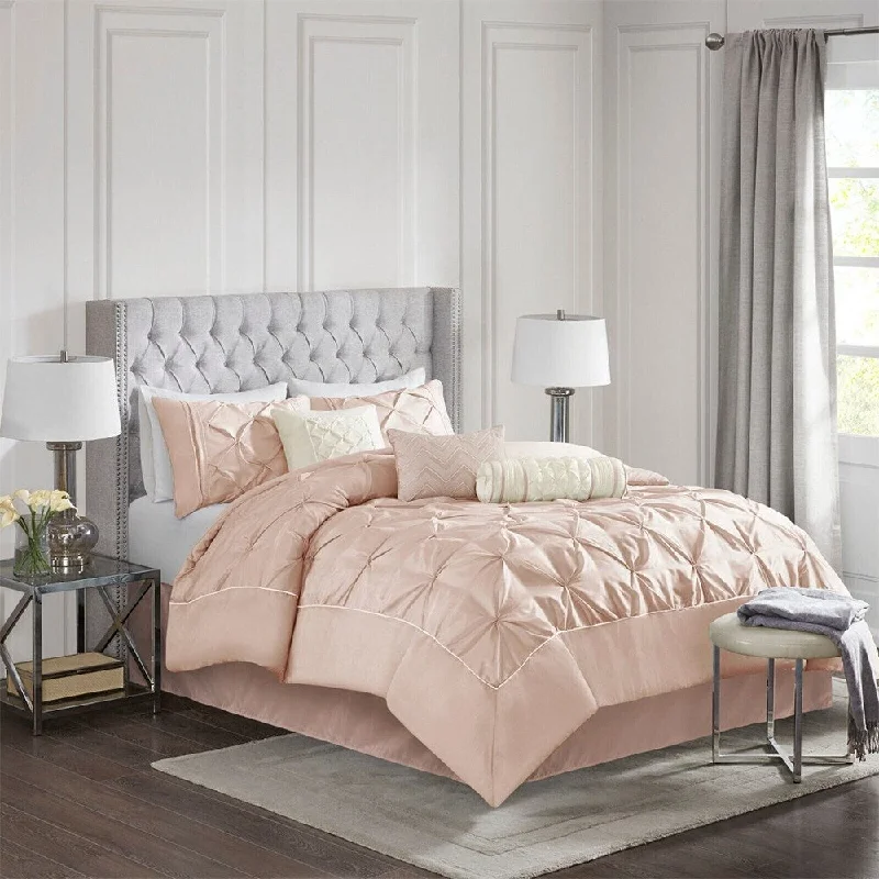 King - size blankets to cover large beds comfortably7pc Full Size Embroidery Tufted Comforter Set Blush King - size blankets to cover large beds comfortably7pc Full Size Embroidery Tufted Comforter Set Blush