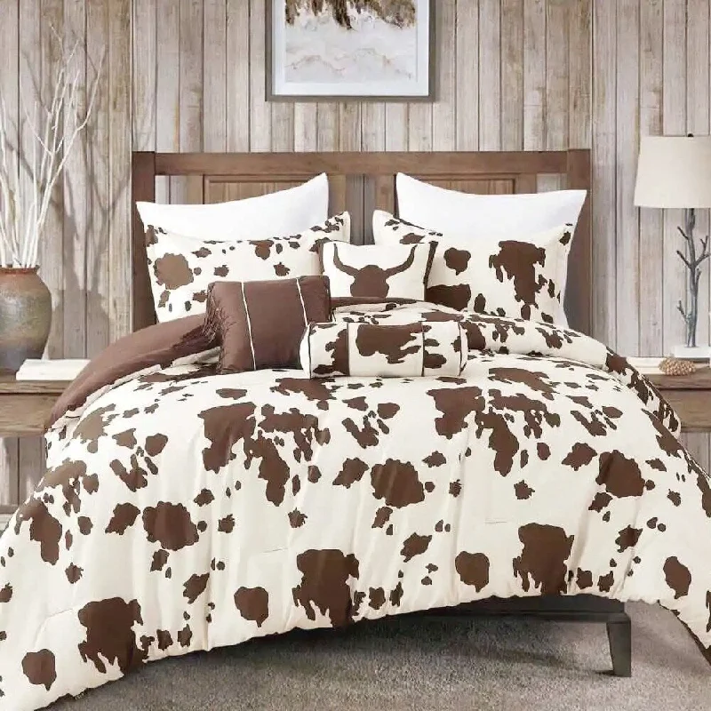 Cashmere blankets for ultimate softness and luxury6pc King Rustic Cowhide Fluffy Comforter Set Brown Cashmere blankets for ultimate softness and luxury6pc King Rustic Cowhide Fluffy Comforter Set Brown