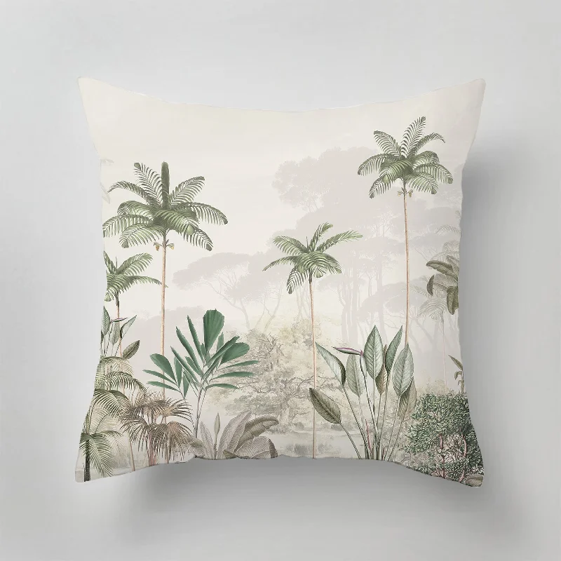 Cotton Pillows for Natural ComfortBack Support Pillows for Office ChairsOutdoor Pillow - TROPICAL WILDERNESS - beige/green Cotton Pillows for Natural ComfortBack Support Pillows for Office ChairsOutdoor Pillow - TROPICAL WILDERNESS - beige/green