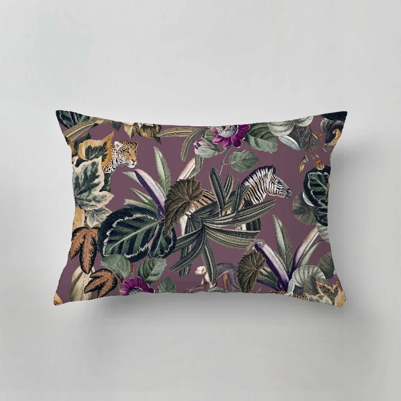 Feather Pillows for a Luxurious SleepBolster Pillows for Sofa DecorationIndoor Pillow - BOLD BOTANICS - AUBERGINE Feather Pillows for a Luxurious SleepBolster Pillows for Sofa DecorationIndoor Pillow - BOLD BOTANICS - AUBERGINE
