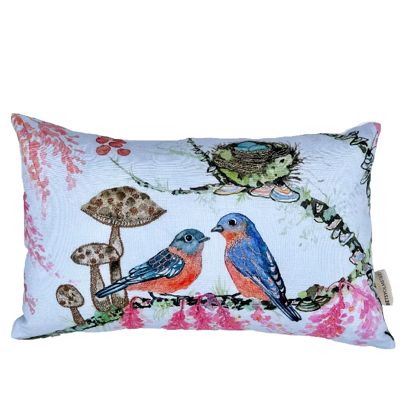 Cooling Pillows for Hot SleepersRound Pillows for Boho-Style InteriorsPillow- Blue Birds 10"x16" Cooling Pillows for Hot SleepersRound Pillows for Boho-Style InteriorsPillow- Blue Birds 10"x16"