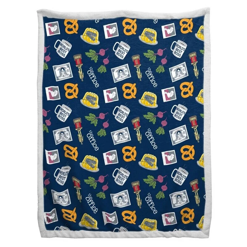 Recycled polyester blankets for an eco - conscious optionThe Office Iconic Moments Sherpa Back Blanket Recycled polyester blankets for an eco - conscious optionThe Office Iconic Moments Sherpa Back Blanket