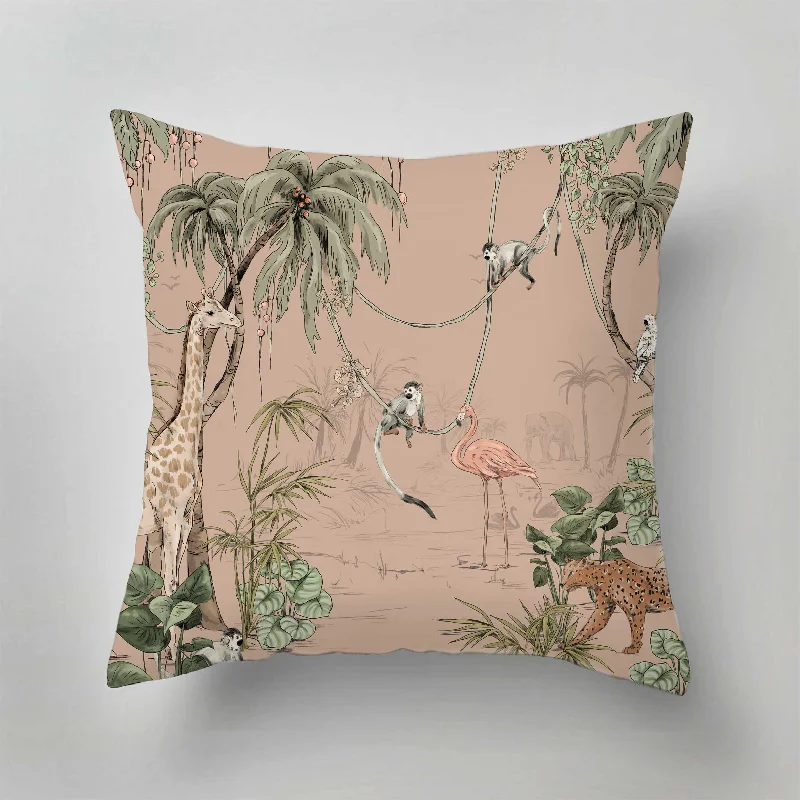 Down Alternative Pillows for Ethical ChoicesPlush Pillows for a Cozy BedOutdoor Pillow - JUNGLE JAZZ dusty blush Down Alternative Pillows for Ethical ChoicesPlush Pillows for a Cozy BedOutdoor Pillow - JUNGLE JAZZ dusty blush