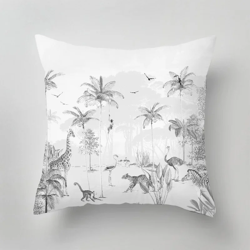 Cotton Pillows for Natural ComfortOrthopedic Pillows for Back Pain ReliefOutdoor Pillow - WILDLIFE'S PLAYGROUND - black/white Cotton Pillows for Natural ComfortOrthopedic Pillows for Back Pain ReliefOutdoor Pillow - WILDLIFE'S PLAYGROUND - black/white