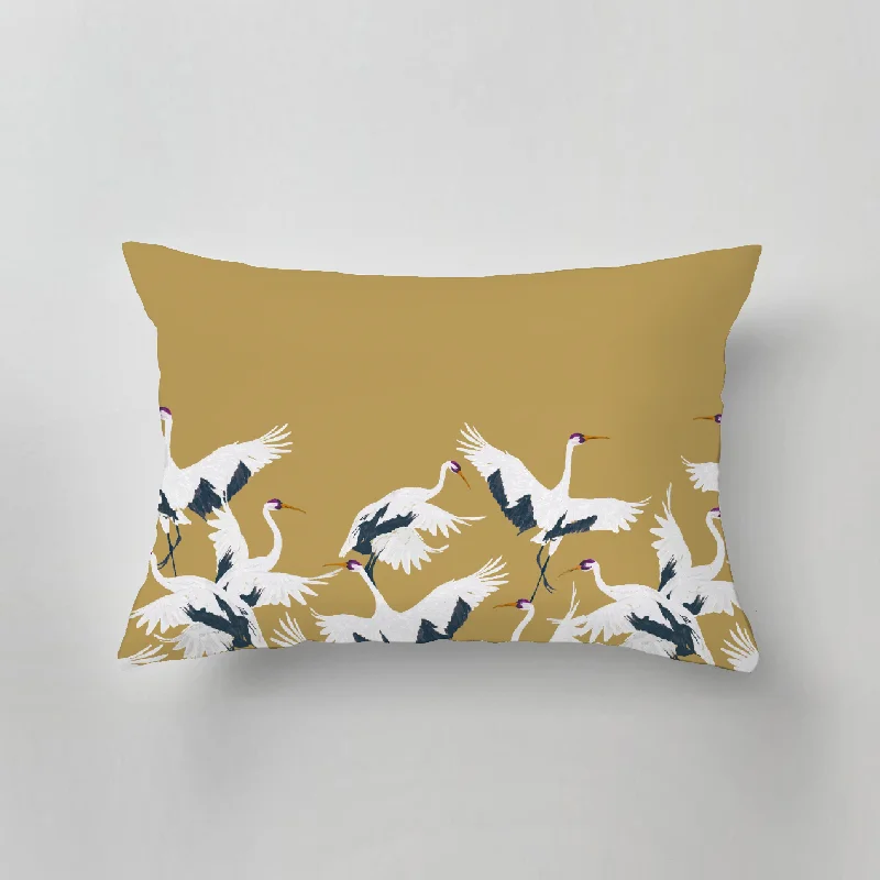 Round Pillows for Boho-Style InteriorsSoft and Fluffy Pillows for Bedroom ComfortOutdoor Pillow - STORK - gold Round Pillows for Boho-Style InteriorsSoft and Fluffy Pillows for Bedroom ComfortOutdoor Pillow - STORK - gold