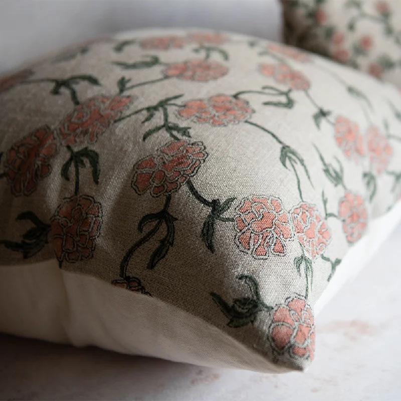 Cotton Pillows for Natural ComfortKids Pillows with Fun DesignsLinen Hand Block-Printed Pillow Cover No. 0225 Cotton Pillows for Natural ComfortKids Pillows with Fun DesignsLinen Hand Block-Printed Pillow Cover No. 0225