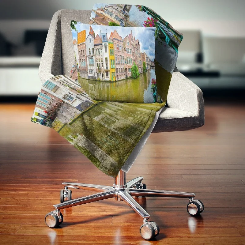Synthetic fiber blend blankets for a budget - friendly choiceDesignart 'Ghent Belgium Landscape' Photography Throw Blanket Synthetic fiber blend blankets for a budget - friendly choiceDesignart 'Ghent Belgium Landscape' Photography Throw Blanket