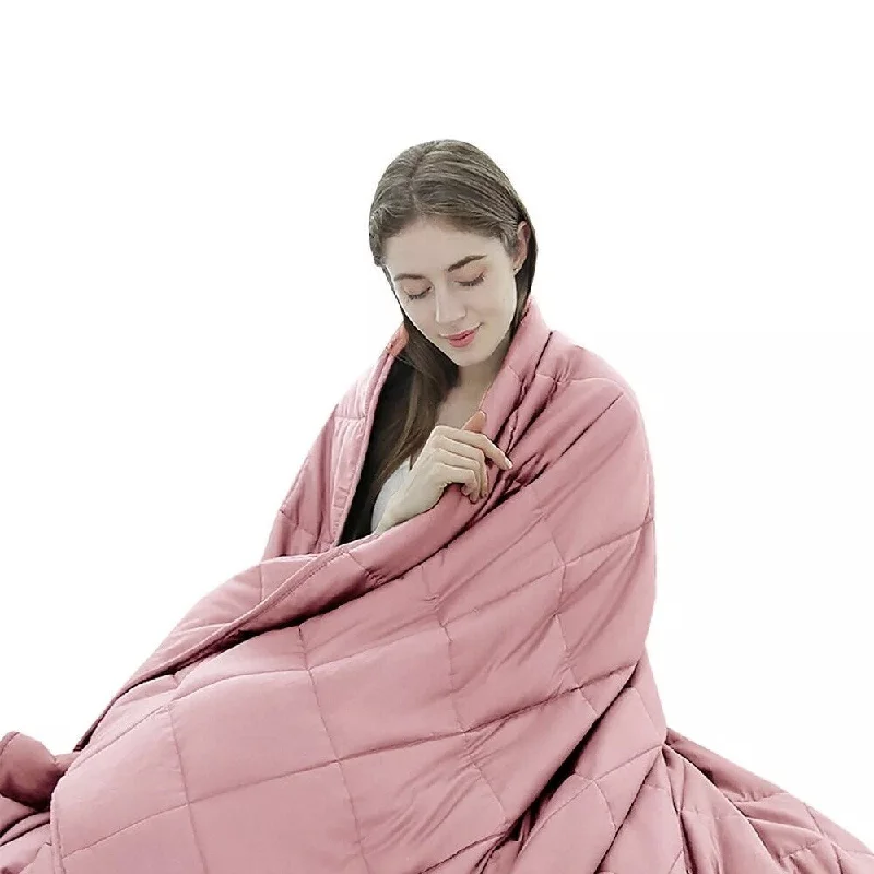 Synthetic fiber blend blankets for a budget - friendly choice60" x 80" Cooling Weighted Blanket Summer Cooled Pink Synthetic fiber blend blankets for a budget - friendly choice60" x 80" Cooling Weighted Blanket Summer Cooled Pink