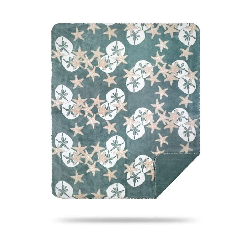 Cashmere blankets for ultimate softness and luxuryDenali Starfish and Sand Dollars/Light Marine Microplush Blanket Cashmere blankets for ultimate softness and luxuryDenali Starfish and Sand Dollars/Light Marine Microplush Blanket