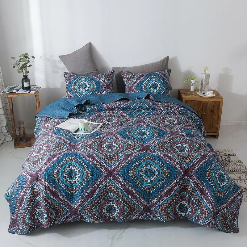 Fleece blankets for a cozy and plush textureQueen Bohemian Native Rustic Geometric Diamond Bedspread Set Navy Fleece blankets for a cozy and plush textureQueen Bohemian Native Rustic Geometric Diamond Bedspread Set Navy