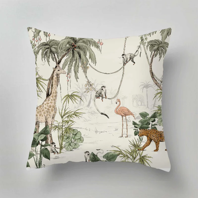 Plush Pillows for a Cozy BedCooling Pillows for Hot SleepersOutdoor Pillow - JUNGLE JAZZ off white Plush Pillows for a Cozy BedCooling Pillows for Hot SleepersOutdoor Pillow - JUNGLE JAZZ off white