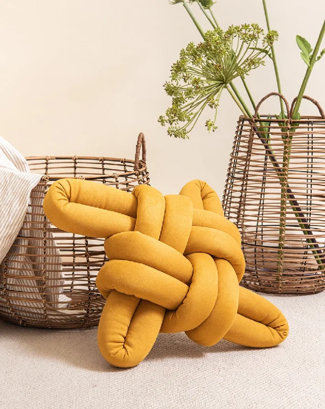 Feather Pillows for a Luxurious SleepDown Alternative Pillows for Ethical ChoicesDesert Yellow Vegan Suede Knot Pillow Feather Pillows for a Luxurious SleepDown Alternative Pillows for Ethical ChoicesDesert Yellow Vegan Suede Knot Pillow