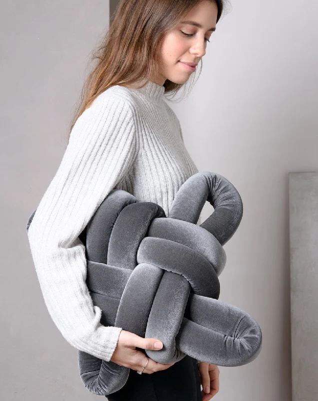 Hypoallergenic Pillows for Allergy SufferersBack Support Pillows for Office ChairsGrey Velvet Knot Pillow Hypoallergenic Pillows for Allergy SufferersBack Support Pillows for Office ChairsGrey Velvet Knot Pillow