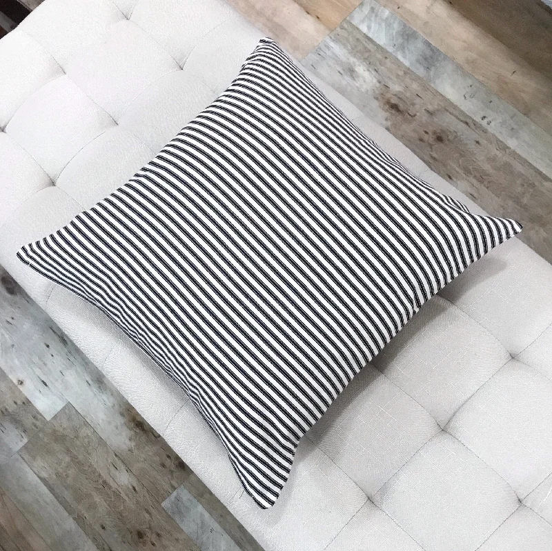 Decorative Pillows for Living Room MakeoverPregnancy Pillows for Expectant MothersClassic black ticking stripe pillow - ELLA Decorative Pillows for Living Room MakeoverPregnancy Pillows for Expectant MothersClassic black ticking stripe pillow - ELLA