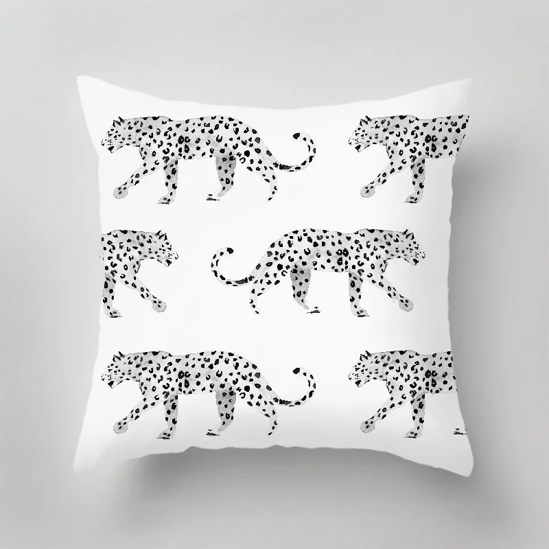 Square Pillows for Modern Home DecorAdjustable Pillows for Customized ComfortOutdoor Pillow - LEOPARD - black/white Square Pillows for Modern Home DecorAdjustable Pillows for Customized ComfortOutdoor Pillow - LEOPARD - black/white