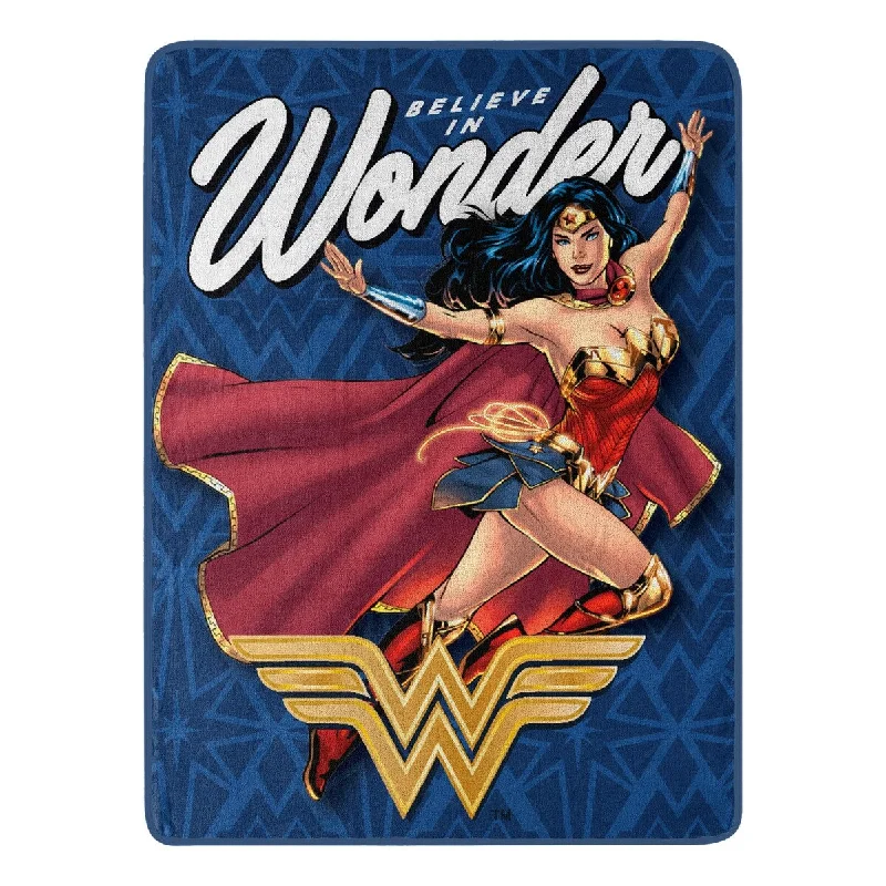Wool blankets with natural warmth and insulationWonder Woman Believe In Wonder Micro Raschel Throw