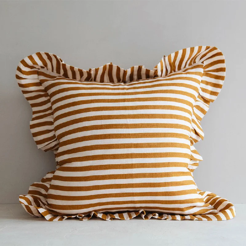 Orthopedic Pillows for Back Pain ReliefLumbar Support Pillows for Car SeatsLinen Pillow Cover - Ochre Candy Stripe Orthopedic Pillows for Back Pain ReliefLumbar Support Pillows for Car SeatsLinen Pillow Cover - Ochre Candy Stripe
