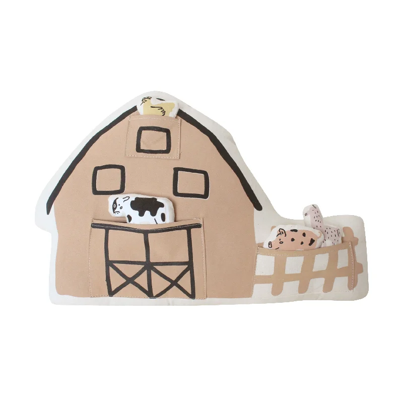 Plush Pillows for a Cozy BedLumbar Support Pillows for Car Seatsinteractive farmhouse + animal pillow Plush Pillows for a Cozy BedLumbar Support Pillows for Car Seatsinteractive farmhouse + animal pillow