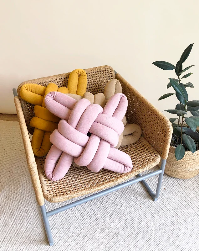 Cooling Pillows for Hot SleepersKids Pillows with Fun DesignsRose Pink Vegan Suede Knot Pillow Cooling Pillows for Hot SleepersKids Pillows with Fun DesignsRose Pink Vegan Suede Knot Pillow