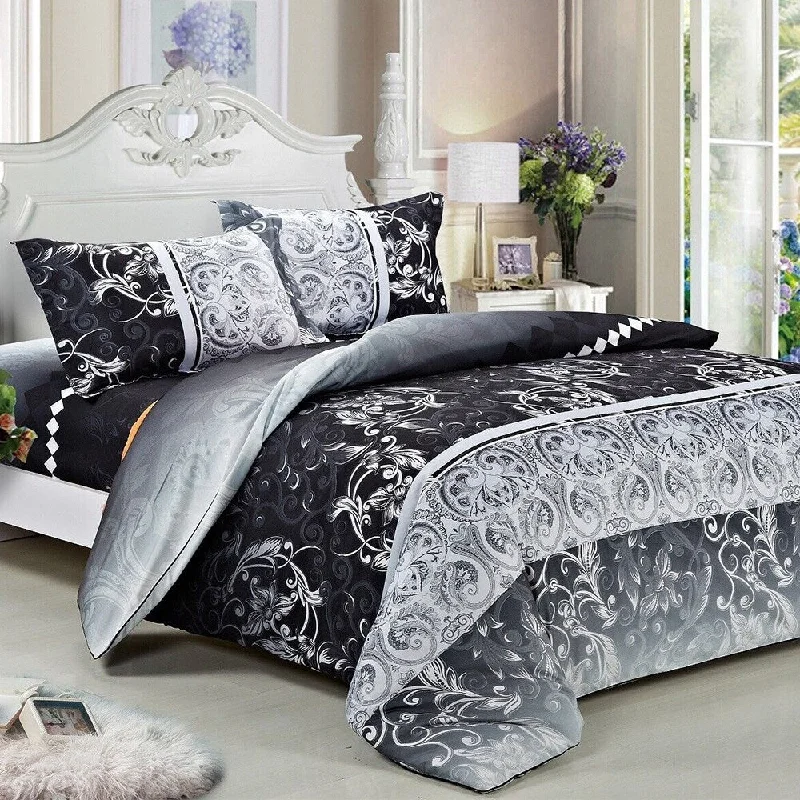 Linen blankets with a rustic and textured lookCalifornia King Bedding Set Duvet & Pillow Shams Black Paisley Linen blankets with a rustic and textured lookCalifornia King Bedding Set Duvet & Pillow Shams Black Paisley