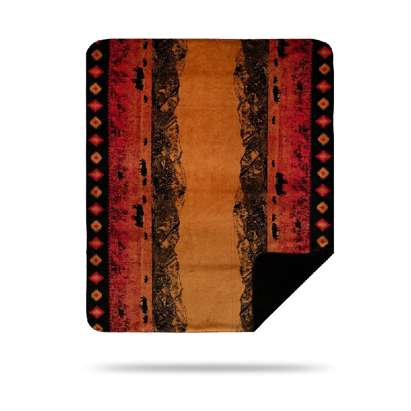 Cotton blankets for breathability and a lightweight feelDenali Roaming Buffalo/Black Blanket Cotton blankets for breathability and a lightweight feelDenali Roaming Buffalo/Black Blanket