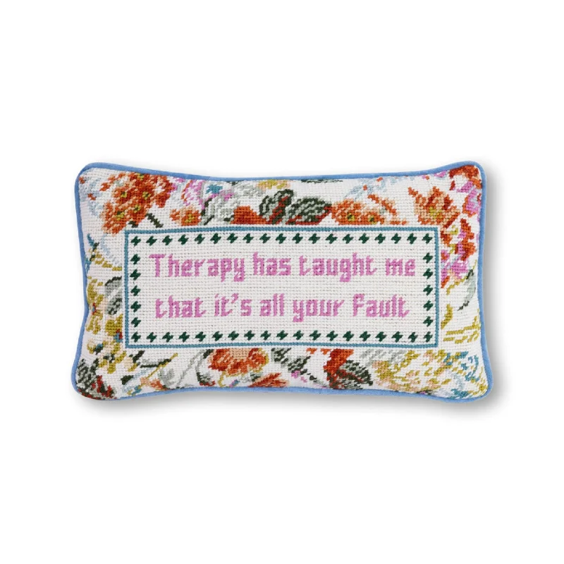 Travel Pillows for Long JourneysTherapy Needlepoint Pillow