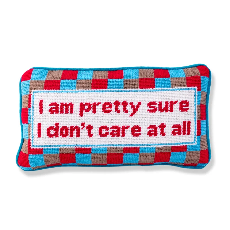 Bolster Pillows for Sofa DecorationDon't Care Needlepoint Pillow
