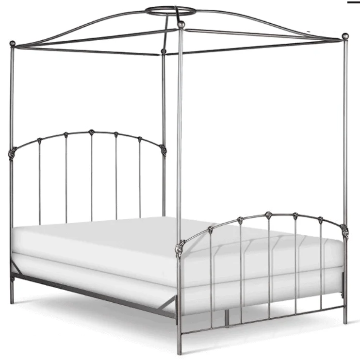 Wool - filled mattresses for natural insulation and moisture - wickingCorsican Iron Canopy Bed 43328 | Double Canopy Bed Wool - filled mattresses for natural insulation and moisture - wickingCorsican Iron Canopy Bed 43328 | Double Canopy Bed